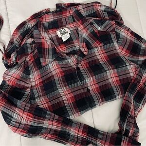 Billabong Flannel Top - Black/Red